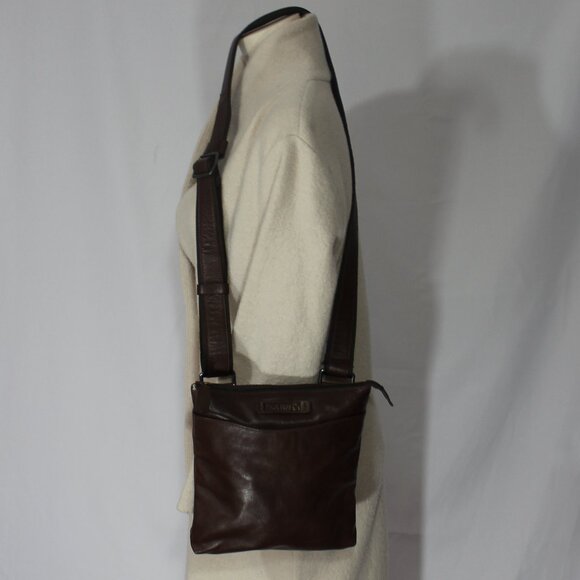 Pikolinos brown MNA 161  leather cotton lining  shoulder bag 10"x10.5" unisex - Picture 1 of 9